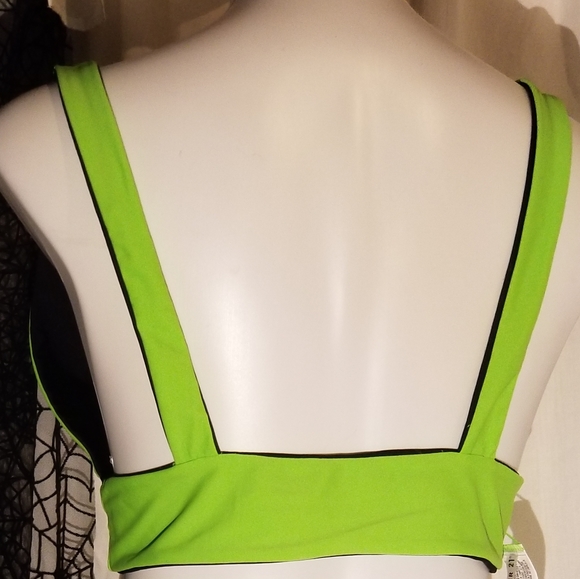 BNWT Reversible Swim Top Black/Neon Green XL - Picture 2 of 7